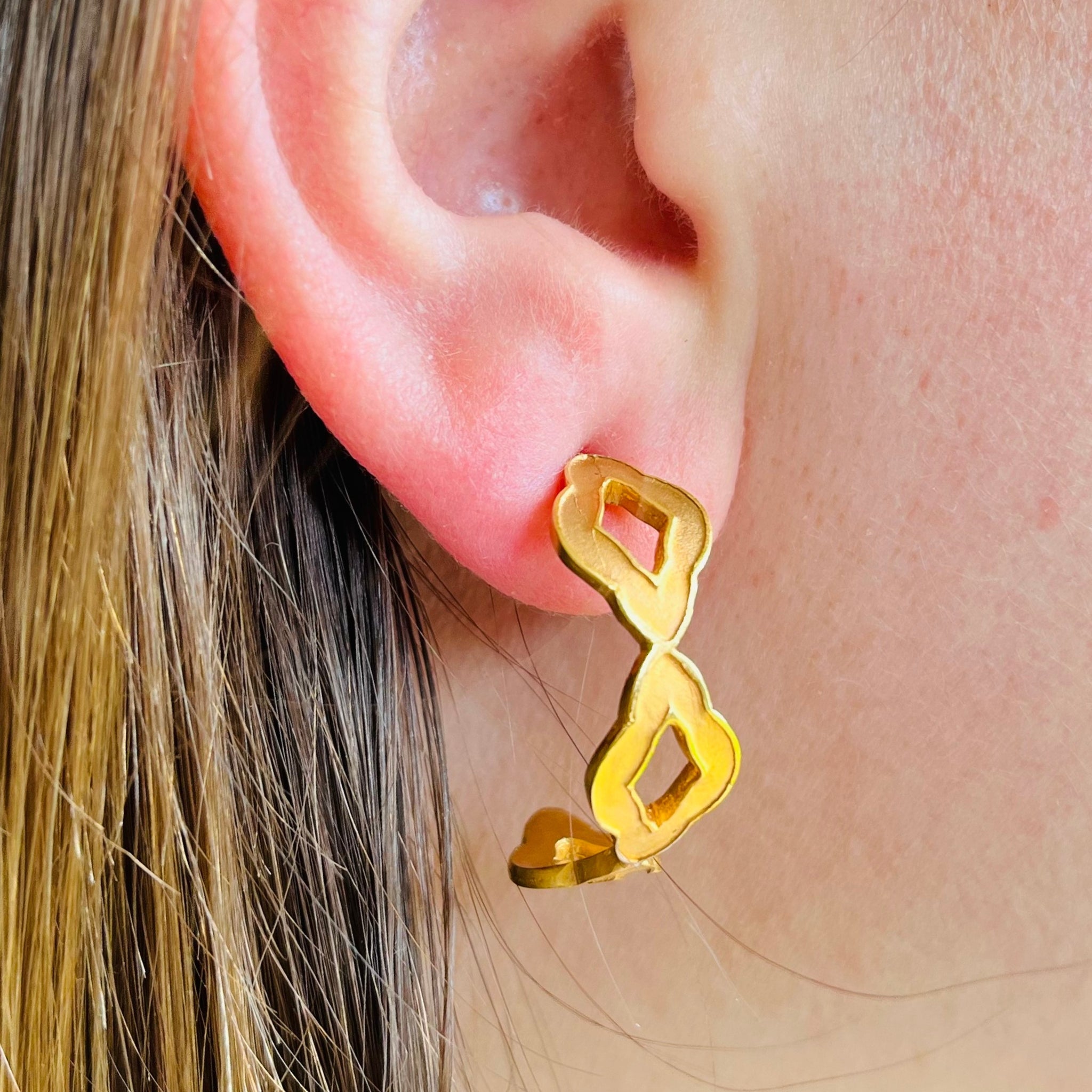Arcade Twist Silver and Gold-Plate Earrings